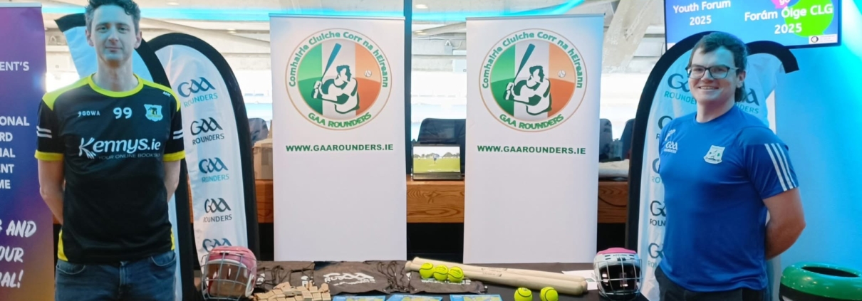 Well done to Matt Kelly of @RappareesGalway and Aidan Lynskey of @breaffyrounders for promoting our sport at the @officialgaa Youth Forum in Croke Park today.